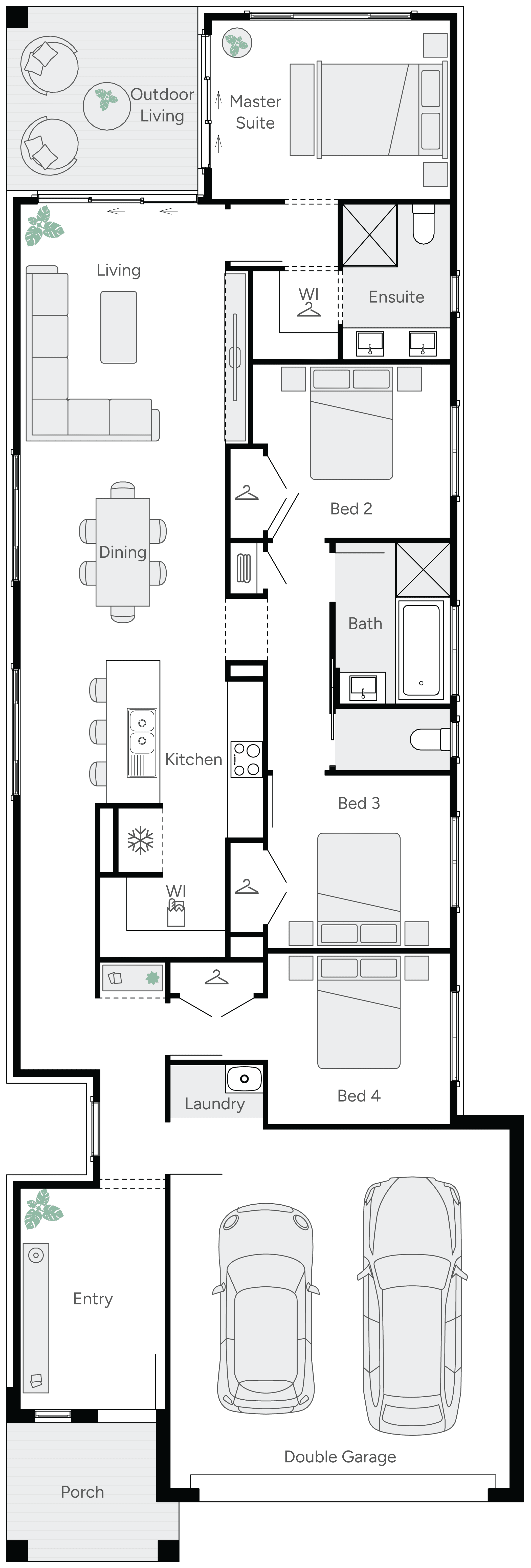 Milo 22 Single Storey House Floor Plan
