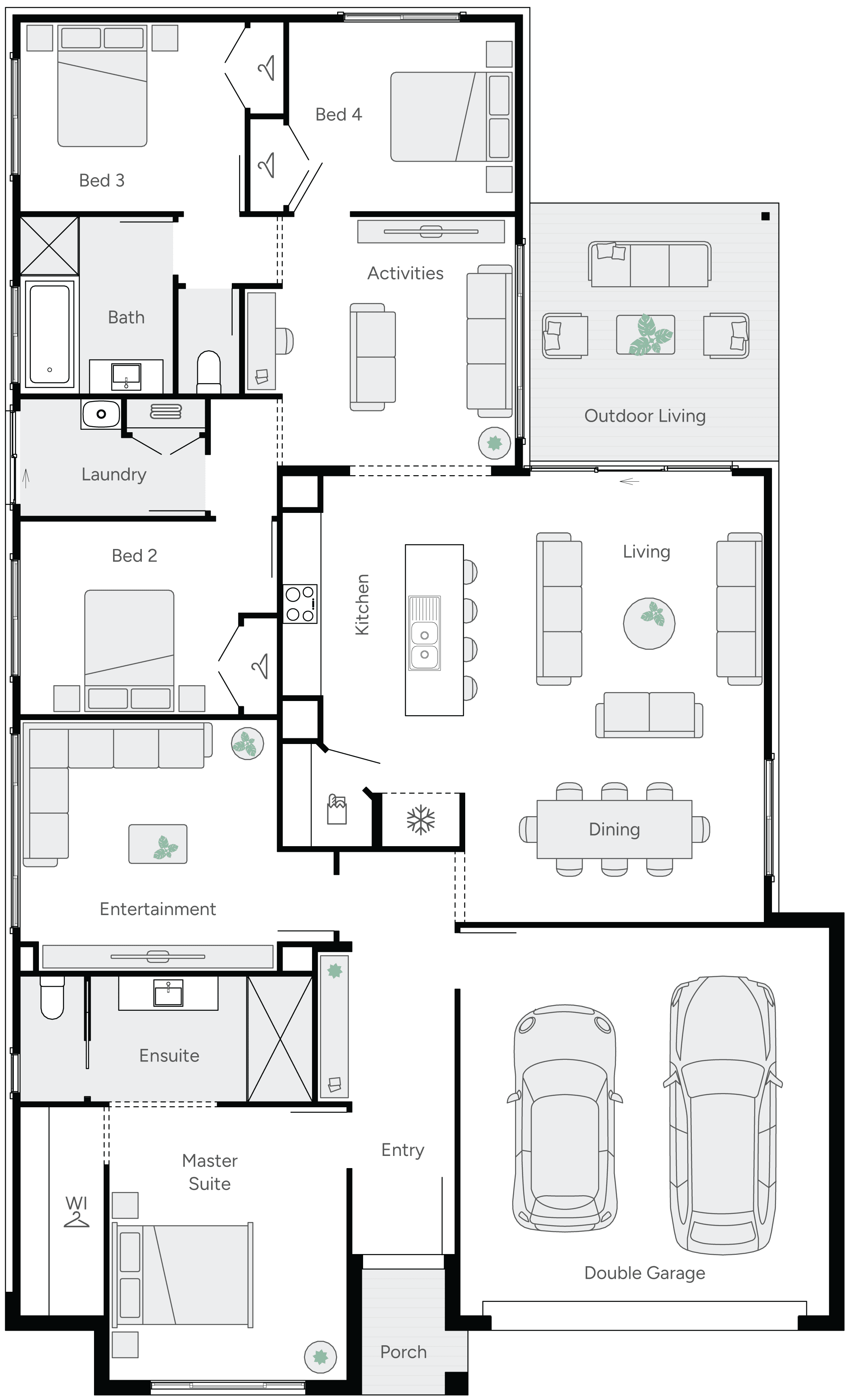 Tranquility Single Storey House Floor Plan
